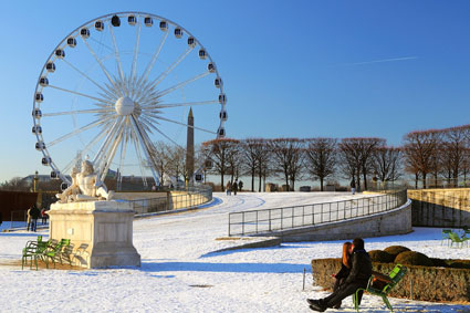 Jardin des Tuileries et grande roue.