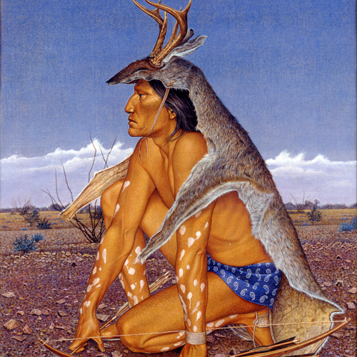 Chasseur pima de cerf à queue blanche (1880) – État de Sonora.